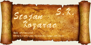 Stojan Kozarac vizit kartica